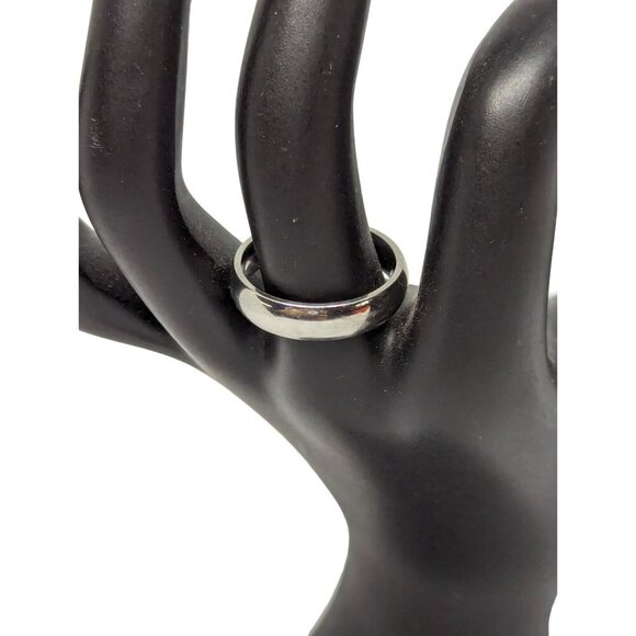 Silver "I Heart You" Engraved Ring Band Size 8 - Picture 3 of 6